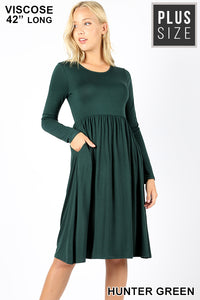Plus Size Hunter Green Dress
